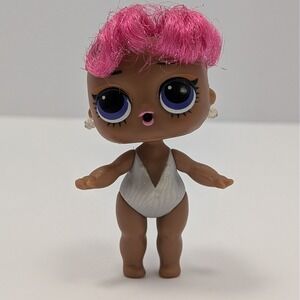 LOL Surprise Supreme Queen Hairvibe Doll Wig MGA Pink Hair Silver Swimsuit